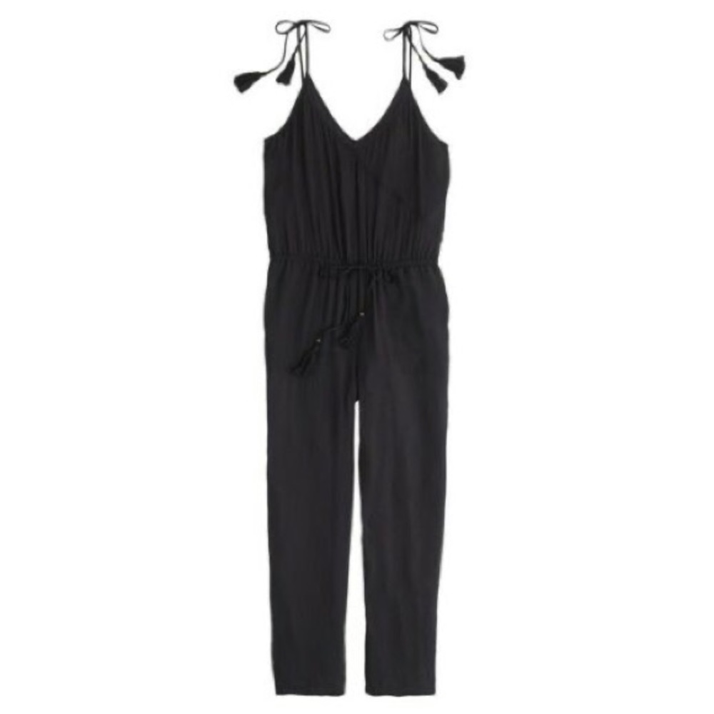 J. Crew NWT black crepe jumpsuit XS